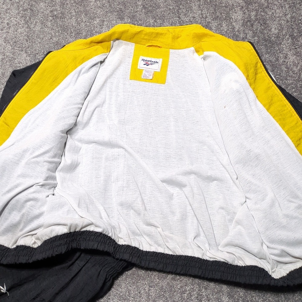 Vtg Reebok Track Suit University Of Iowa Hawkeyes Mens 2XL Black Caitlin Clark - Picture 6 of 16